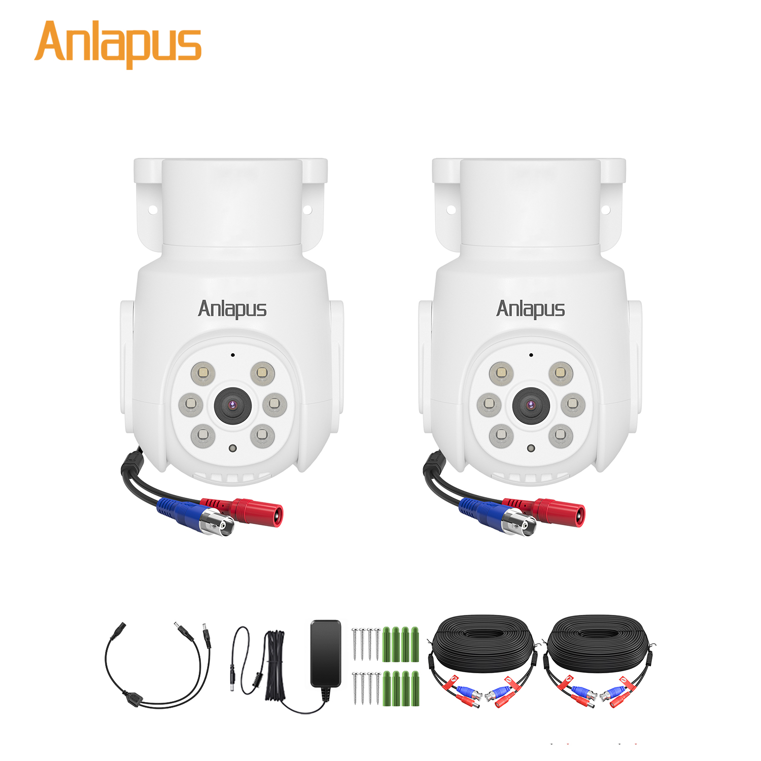 Home Security Monitoring System - Anlapus 5MP Pan Tilt Kablolu Güvenlik