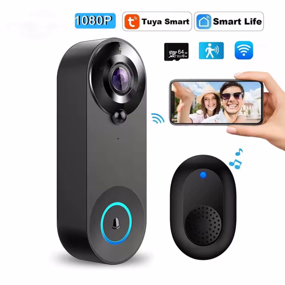 Home Security Camera Installation - Tuya 1080P kablosuz WIFI kapı zili
