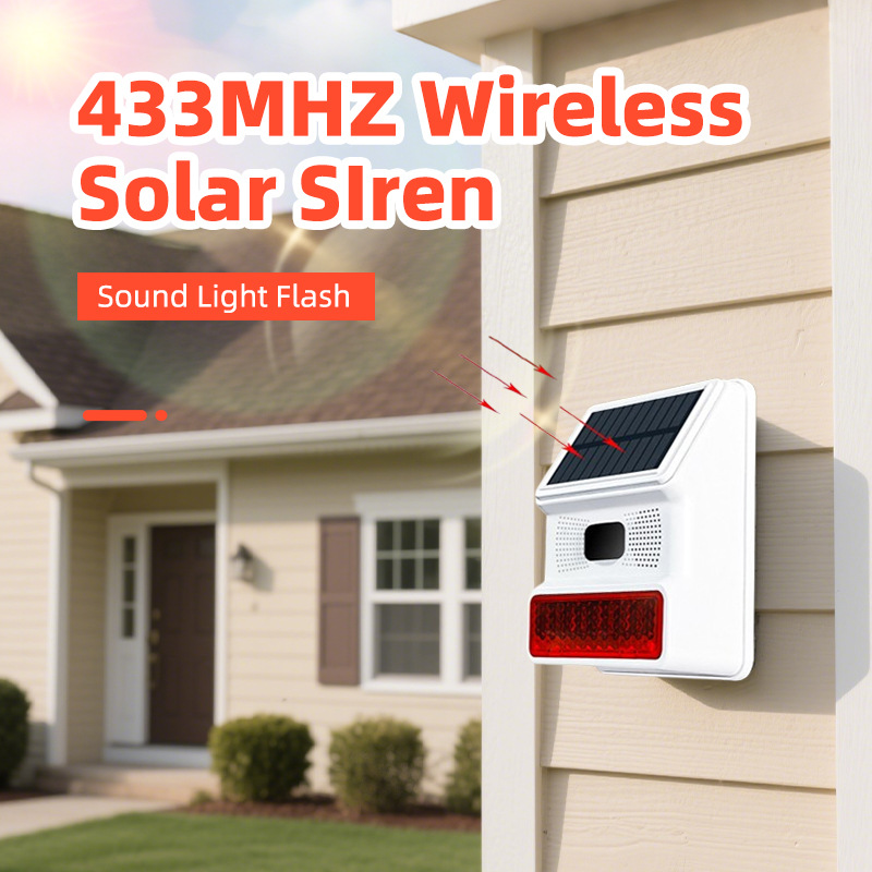 Home Security Lights Outdoors - Açık Hava Alarm Kornası 433MHZ Kablosuz