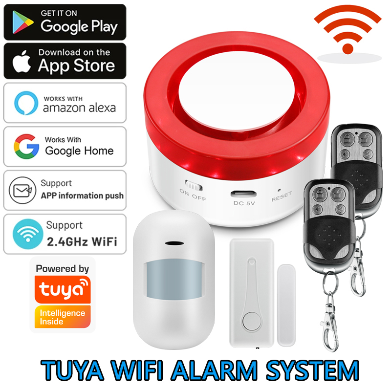 Sim Gsm Alarm - WiFi Tuya Ev Alarm Sistemi 120DB