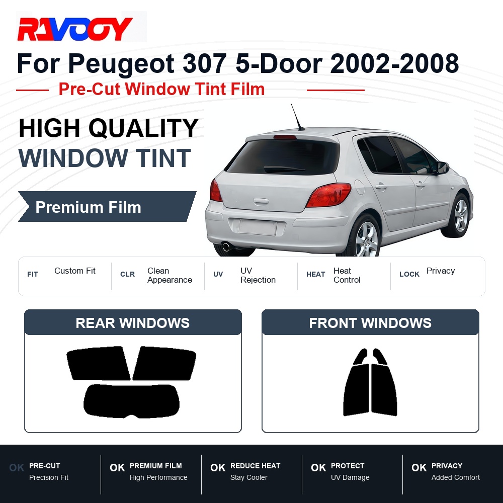 Home Security For Windows - Peugeot 307 5 Kapılı 2002-2008 Ön