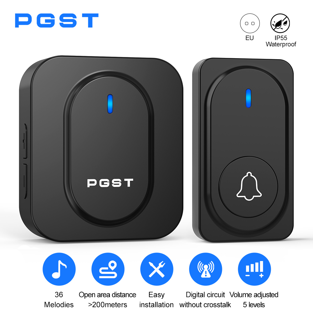 Home Security Lights Outdoors - PGST Kablosuz Kapı Zili 36 Çanları