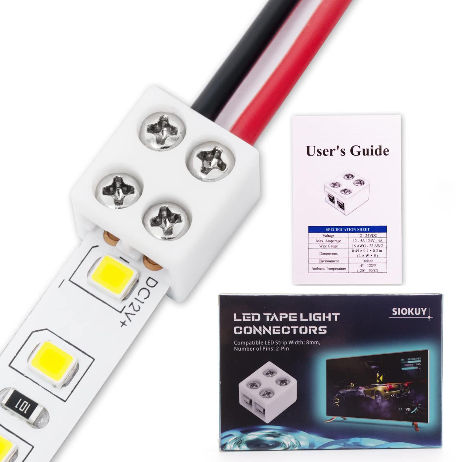 Home Security Providers - LED şerit konektörleri 8 mm lehimsiz