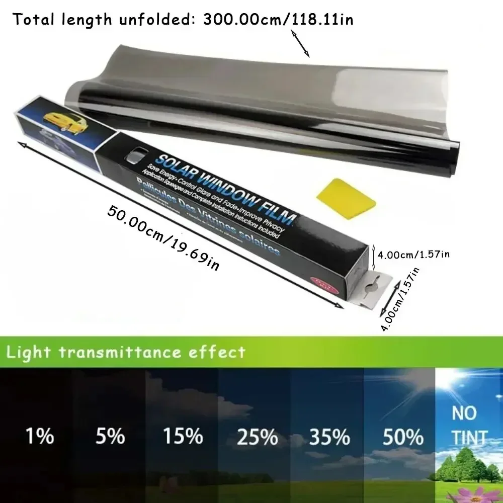 Home Security For Windows - 3Mx50CM VLT Siyah Araba Pencere Folyoları