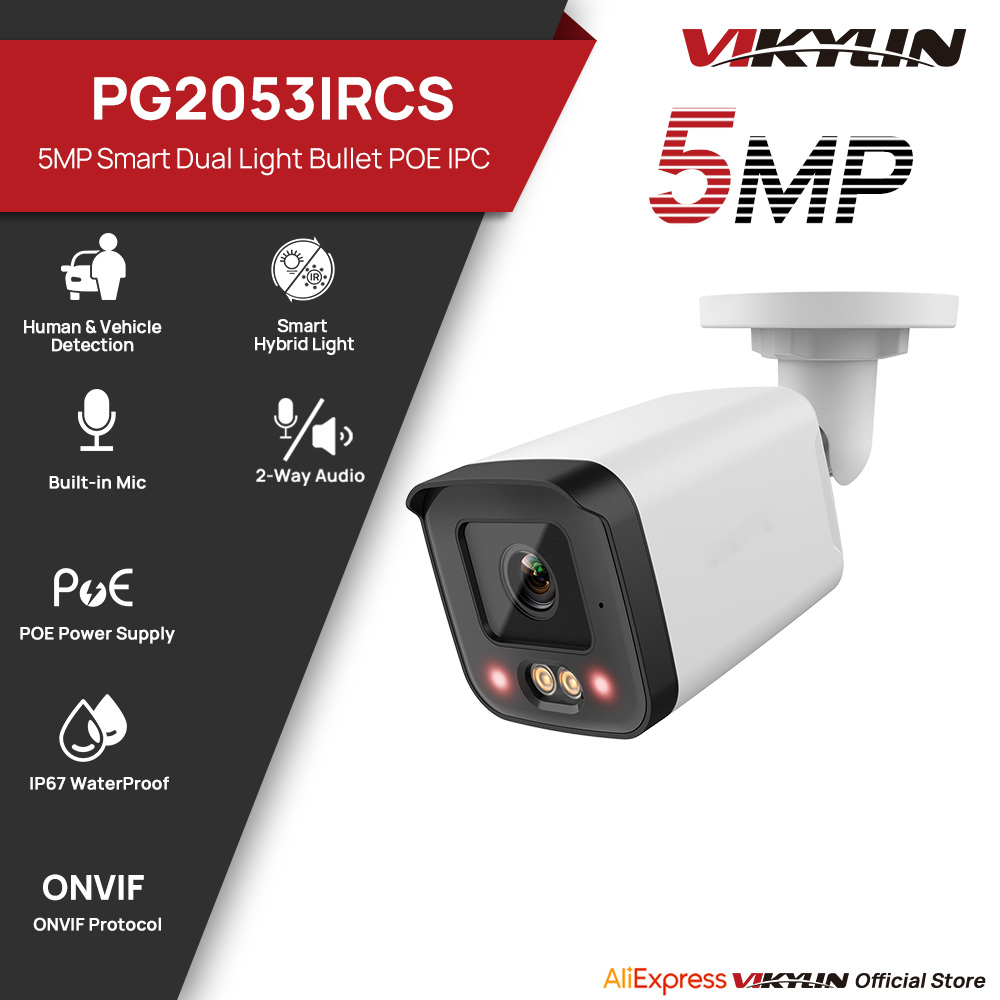 Home Security Lights Outdoors - VIKYLIN IP Güvenlik Kamerası 5MP Akıllı