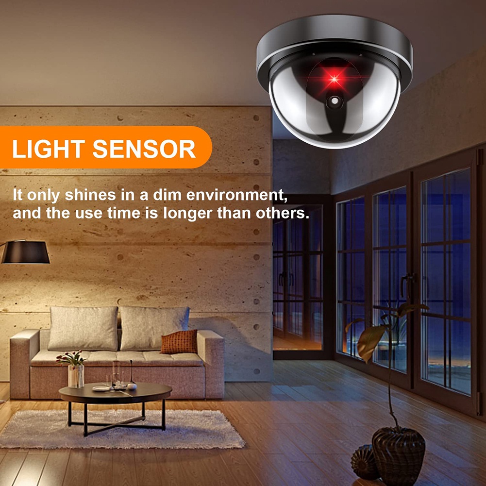 Home Security Lights Outdoors - A55T Sahte Güvenlik Kamerası, Kırmızı LED