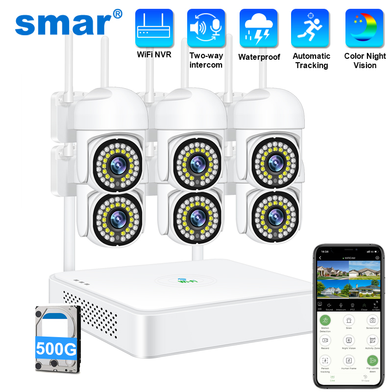 Sim Gsm Alarm - Smar 3MP Kablosuz CCTV Güvenlik Kamera