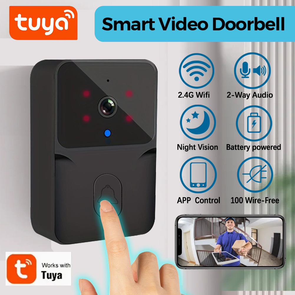 Home Security Camera Installation - Tuya Kablosuz Akıllı Görüntülü Kapı Zili,