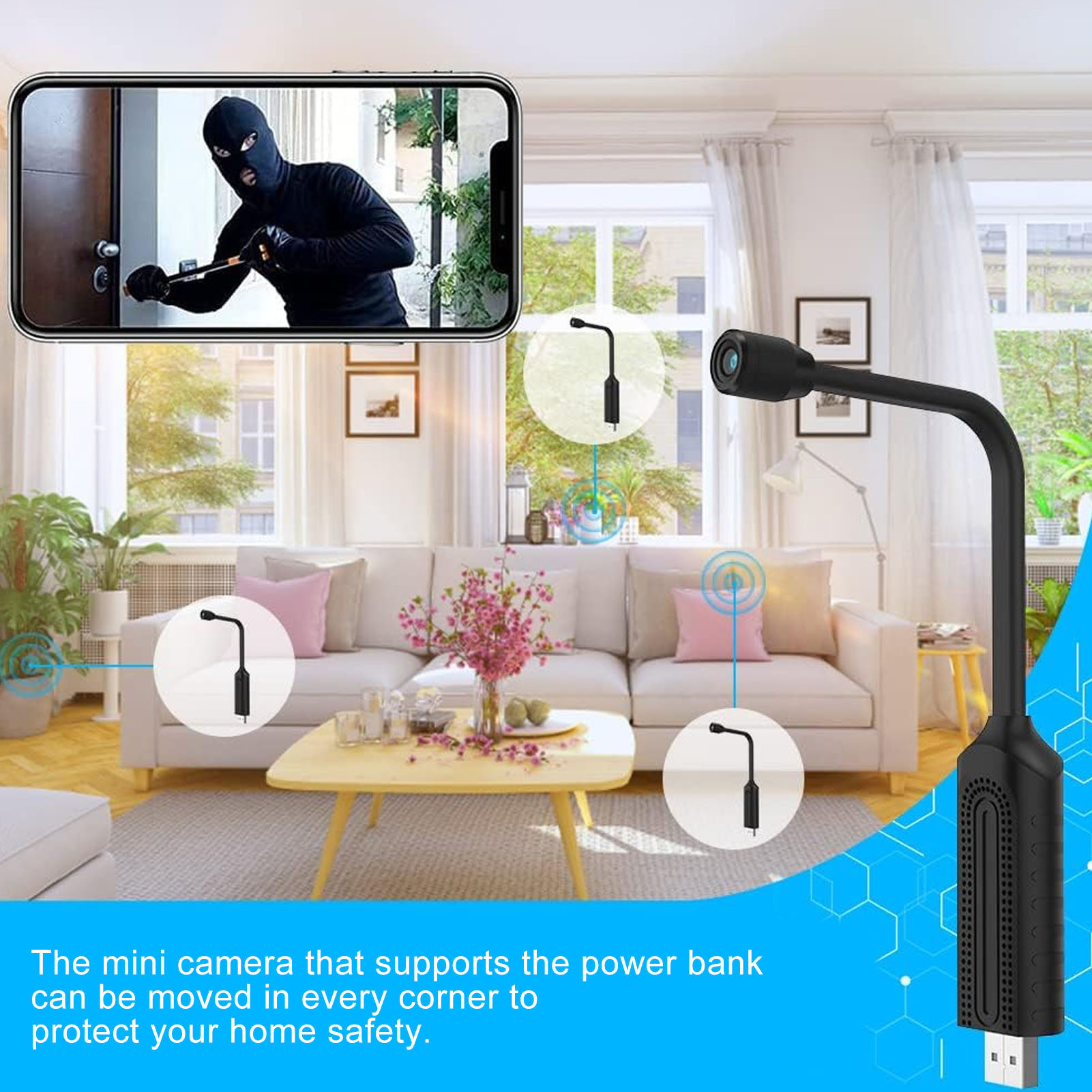 USB Mini WiFi kablosuz kamera  - Home Security Monitoring System incelemesi ve fiyatı