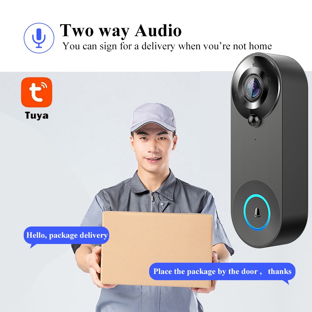 Tuya 1080P kablosuz WIFI kapı  - Home Security Camera Installation incelemesi ve fiyatı