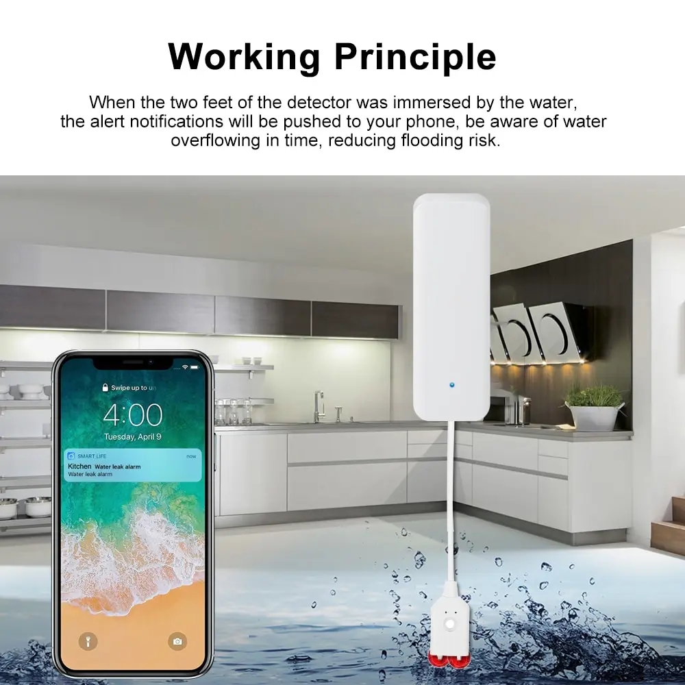 Tuya WiFi akıllı su kaçak sens - Home Security Network incelemesi ve fiyatı