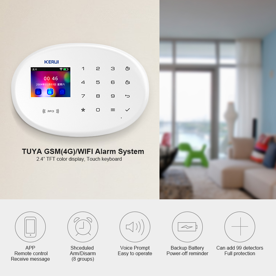 KERUI W202 WIFI GSM Alarm Sist - Sim Gsm Alarm incelemesi ve fiyatı