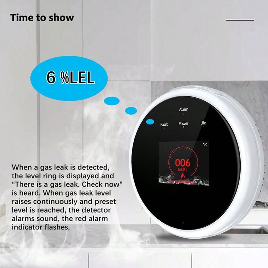 2.4G WiFi Gaz Alarm Sensörü Ya - Home Security Network incelemesi ve fiyatı